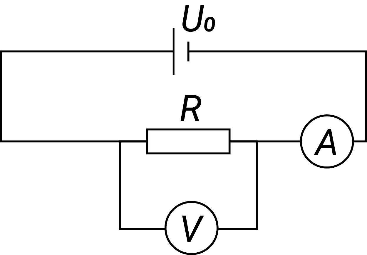 Источник постоянного напряжения амперметр два резистора в цепи