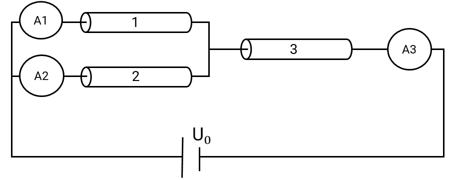 Три идеальных источника. Определить показания амперметра. Амперметры в схеме показали i2 3 a, i3 4a. Показания амперметра а1 равно. Определите Показание амперметра и значение сопротивление р2. Три одинаковых проволоки и три идеальных амперметра.