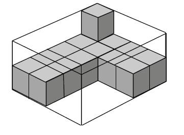 Из кубиков собрали фигуру впр 5 класс. Параллелепипед из кубиков. Изобразить фигуру из кубиков. Прямоугольный параллелепипед из кубиков. Изображенную фигуру из кубиков поместили в коробку.