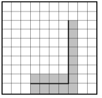 Напишите для Робота программу, использующую 3 циклических алгоритма, закрашивающую все клетки, расположенные непосредственно правее вертикальной стены, ниже горизонтальной стены, угловую клетку и клетки выше горизонтальной стены. Вы можете использовать цикл нц-раз-кц или нц-пока-кц. Робот должен закрасить только клетки, удовлетворяющие данному условию. На рисунке показаны клетки, которые Робот должен закрасить (см. рисунок). 