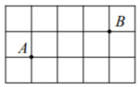 На клетчатой бумаге с размером клетки 1×1 отмечены точки A и B. Найдите расстояние между этими точками.