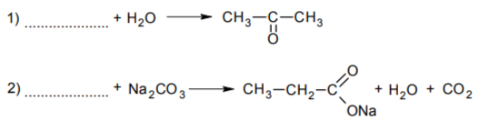 В предложенные схемы химических реакций впишите структурные формулы пропущенных веществ, выбрав их из приведённого выше перечня. Расставьте коэффициенты в полученных схемах, чтобы получились уравнения химических реакций.