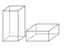 Даны две коробки, имеющие форму правильной четырёхугольной призмы, стоящей на основании. Первая коробка вдвое выше второй, а вторая в четыре раза шире первой. Во сколько раз объём второй коробки больше объёма первой?