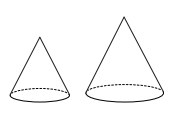 Даны два конуса. Радиус основания и образующая первого конуса равны соответственно 3 и 6, а второго — 4 и 9. Во сколько раз площадь боковой поверхности второго конуса больше площади боковой поверхности первого?